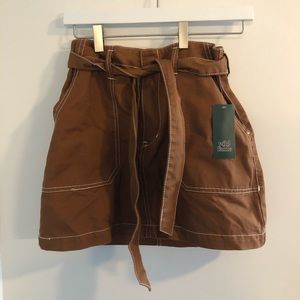 NWT Belted Denim Skirt